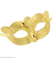 Dodatki do strojów karnawałowych - Maska karnawałowa, złota, rozmiar uniwersalny - miniaturka - grafika 1