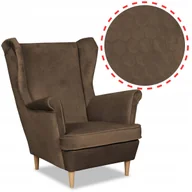 Fotele - Fotel uszak Angelo plaster miodu brąz Family Meble - miniaturka - grafika 1