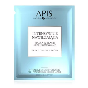 Apis Professional Intensywnie nawilżająca maska w płacie hialuronowa 4d Hyaluron 4D 20g - Maseczki do twarzy - miniaturka - grafika 1