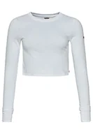 Koszulki i topy damskie - Superdry Koszula vintage Tiny L/S Top Optic 38 Damski, Optyczny, 36 - miniaturka - grafika 1