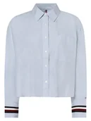 Koszule damskie - Tommy Hilfiger - Bluzka damska, niebieski - miniaturka - grafika 1