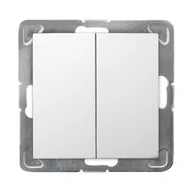 Klawisze i ramki - Ospel Impresja biały - łącznik podwójny krzyżowy ŁP-19Y/m/00 - miniaturka - grafika 1