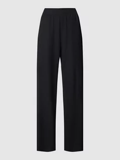 Spodnie damskie - Spodnie materiałowe z elastycznym pasem model ‘LUNA’ - grafika 1