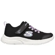 Trampki damskie - Buty Skechers Wavy Lites Blissfully Free 303522LBLK - czarne - miniaturka - grafika 1