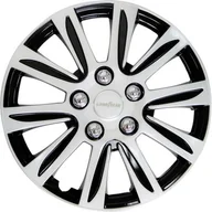 Kołpaki samochodowe - cartrend Goodyear Laredo 10626 kołpaki ozdobne na koła samochodowe, zestaw 4 sztuk, czarne/srebrne, 35,56 cm (14 cali) 10626 - miniaturka - grafika 1