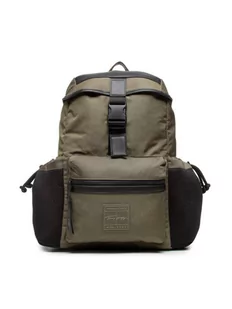 Tommy Hilfiger Plecak Th Signature Flap Backpack AM0AM08685 Zielony - Plecaki - miniaturka - grafika 1