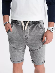 Krótkie spodenki męskie jeansowe - szare V4 W361 - Spodenki męskie - miniaturka - grafika 1