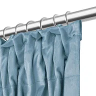 Zasłony - Zasłona welurowa na taśmie 140x270 cm Velvet Soft niebieska Spod Igły i Nitki - miniaturka - grafika 1