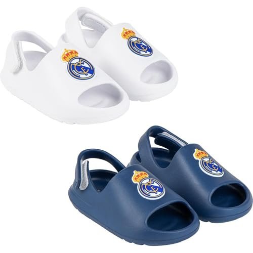 CERDÁ LIFE'S LITTLE MOMENTS Klapki plażowe EVA Real Madryt dla dzieci, oficjalne i lekkie sandały dziecięce antypoślizgowe buty unisex, Niebieski, 26 EU