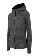 Bluzy damskie - 4F, Bluza polarowa damska, PLD002, szary, rozmiar XS - miniaturka - grafika 1