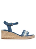 Espadryle damskie - Tommy Hilfiger Espadryle Mid Wedge Espad Webbing FW0FW09230 Niebieski - miniaturka - grafika 1
