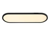 Lampy sufitowe - ELLY 07121/24/30 owalna lampa sufitowa LED 24W CCT wykończenie czarne sterowanie pilotem - miniaturka - grafika 1