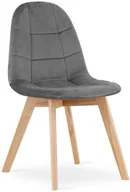 Krzesła - Szare krzesło welurowe w stylu skandynawskim R8-K11 - miniaturka - grafika 1