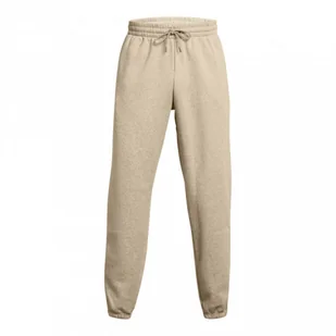 Męskie spodnie dresowe Under Armour UA Essential Flc Puddle Pant - beżowe - UNDER ARMOUR - Spodnie sportowe męskie - miniaturka - grafika 1