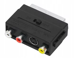 Przejściówka Euro Scart 3X Rca 1X Svhs Przełącznik - Kable - miniaturka - grafika 1