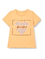 Koszulki i topy damskie - NAME IT Dziewczęca koszulka NKFHAMILLE SS TOP Box T-Shirt, Mock Orange, 122/128, Mock Orange, 122/128 cm - miniaturka - grafika 1