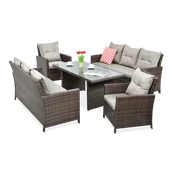 Meble ogrodowe - Meble technorattanowe IBIZA FAMILY Brown - miniaturka - grafika 1