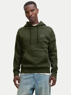 Jack&Jones Bluza Corp Logo 12152840 Zielony Regular Fit - Bluzy męskie - miniaturka - grafika 1