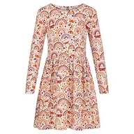 Sukienki - Happy Girls Dziewczęca sukienka dziecięca, beżowa, regularna, beżowy, 104 cm - miniaturka - grafika 1