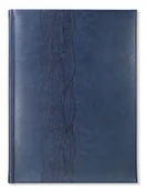 Notesy i bloczki - NOTES książkowy A4 GRANATOWY ROMI z tłoczeniem LINIE ELEGANCKI SKÓROPODOBNY - miniaturka - grafika 1