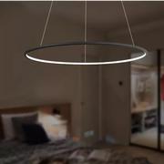 Lampy sufitowe - Lampa wisząca Ledowe Okręgi No.1 Φ80 cm in 4k 43W czarna Altavola Design - miniaturka - grafika 1
