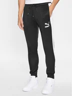 Spodnie sportowe męskie - Puma Spodnie dresowe Iconic T7 530098 Czarny Regular Fit - miniaturka - grafika 1