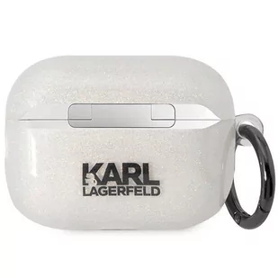 Karl Lagerfeld KLAP2HNKCTGT Airpods Pro 2 cover transparent Gliter Karl&Choupette - Akcesoria do słuchawek - miniaturka - grafika 2
