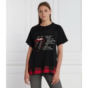 Desigual T-shirt | Regular Fit - Koszulki i topy damskie - miniaturka - grafika 1