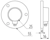 Zawiasy, okucia i inne akcesoria - Un Mocowanie Dla Drążka Okrągłego O 25 V-MRRS025001 5908231309808 - miniaturka - grafika 1