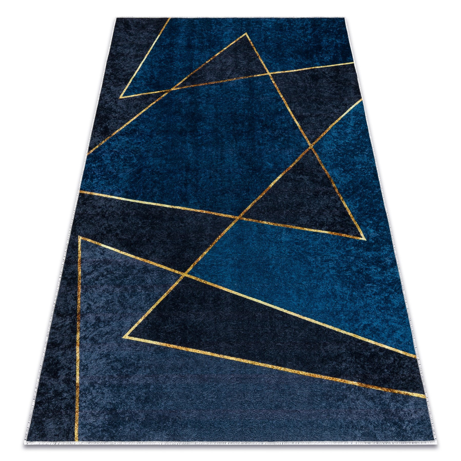 Dywan do prania MIRO 52097.801 Geometryczny antypoślizgowy - niebieski 140x190 cm