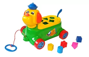Piesek z klockami - ciągacz z sorterem - Sortery dla dzieci - miniaturka - grafika 1