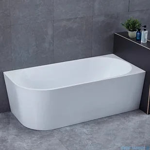 The North Bath Calia wanna wolnostojąca przyścienna prawa 150x75cm + syfon Klik-klak 6845-1501R | - Wanny z hydromasażem - miniaturka - grafika 6