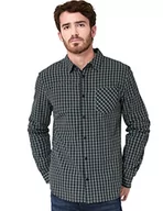 Koszule męskie - Som Męska koszula D330035 w kratkę, ciemnozielona, M, ciemnozielony, M - miniaturka - grafika 1