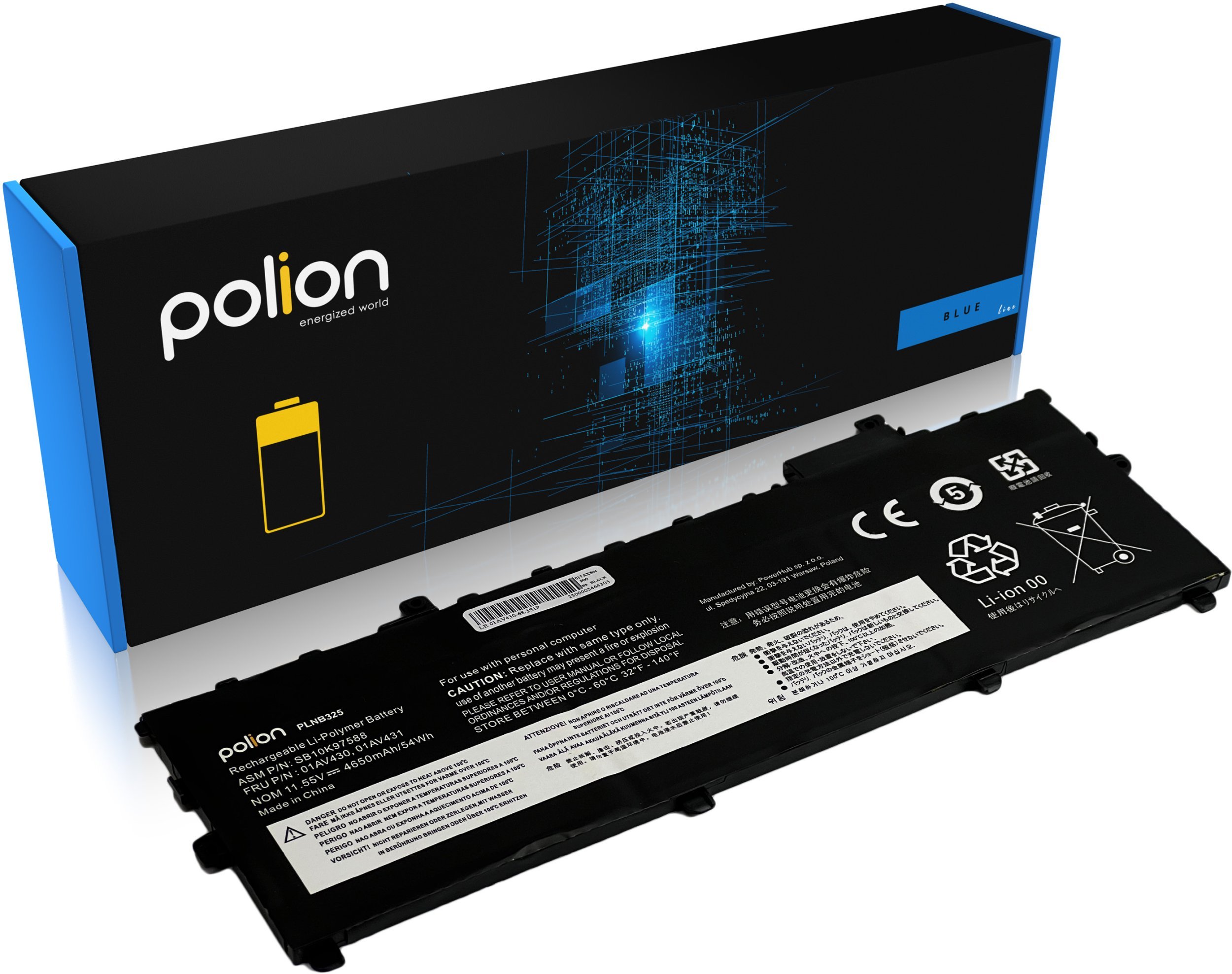 Bateria do laptopa LENOVO 01AV430 SB10K97588 X1 Carbon 4650mAh