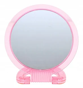 LUSTERKO DWUSTRONNE Kosmetyczne 15cm Lustro Łazienkowe Do Makijażu A960 - Lusterka do makijażu - miniaturka - grafika 1