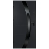 Drzwi zewnętrzne - Isoxa Drzwi zewnętrzne stalowe wejściowe Nero Shadow 68 antracytowe 90 lewe - miniaturka - grafika 1