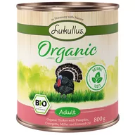 Mokra karma dla psów - Korzystny pakiet Lukullus Organic Adult, 12 x 800 g - Indyk z cukinią (bez glutenu) - miniaturka - grafika 1
