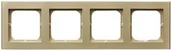 Klawisze i ramki - Ospel Ramka 4-krotna, pozioma i pionowa - SONATA R-4R/39, kolor szampański złoty - miniaturka - grafika 1