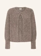 Swetry damskie - Milano Italy Kardigan Z Bouclé beige - miniaturka - grafika 1