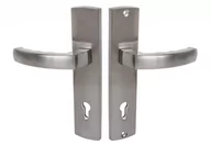 Klamki - Klamka do drzwi zewnętrznych Heros 92WB, nikiel satyna, lewa - miniaturka - grafika 1