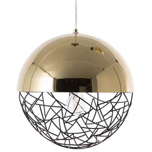 Fotel biurowy, krzesło biurowe Beliani Lampa wisząca złota PADMA - Fotele i krzesła biurowe - miniaturka - grafika 1
