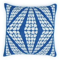 Poszewki na poduszki - Poszewka bawełnina akrylowa 50x50 Geometryczna lilia niebieska - miniaturka - grafika 1