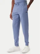 Spodnie sportowe męskie - BOSS Spodnie dresowe Waffle 50535878 Błękitny Regular Fit - miniaturka - grafika 1