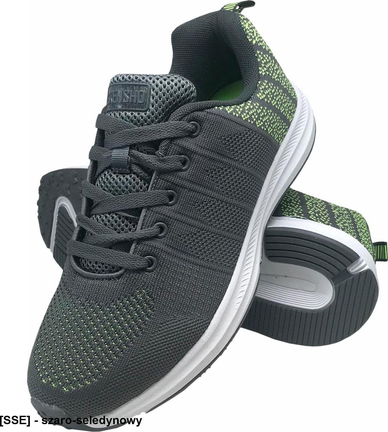 R.E.I.S. BSPIXEL - Buty sportowe PIXEL - szaro-seledynowy 43