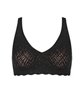 Biustonosze - Bezszwowy biustonosz BEZ FISZBIN Sloggi ZERO Feel Bliss Soft Bra czarny M+ - miniaturka - grafika 1