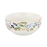 Miski i półmiski - Salaterka Silvia zielone gałązki 13 cm biały - miniaturka - grafika 1