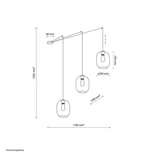 Potrójna lampa wisząca do podwieszania TK 5972 z serii ELIO - Lampy sufitowe - miniaturka - grafika 3