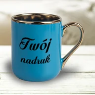 Kubki - Niebieski kubek Glamour z Twoim nadrukiem - miniaturka - grafika 1