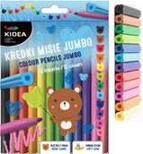 Przybory szkolne - Kredki misie Jumbo 12 kolorów Kidea - miniaturka - grafika 1