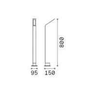 Lampy ogrodowe - Ideallux Ideal Lux Słupek oświetleniowy LED Agos brązowy 3000 K Wysokość 80 cm - miniaturka - grafika 1